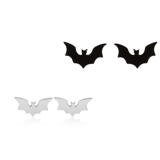 Bat Stainless Steel Stud Earrings